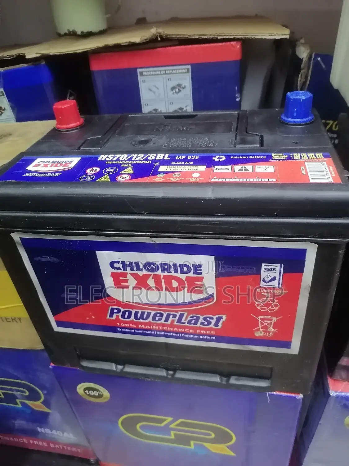Chloride Exide Ns70. 12v/65 Ah Maitainous Free Battery