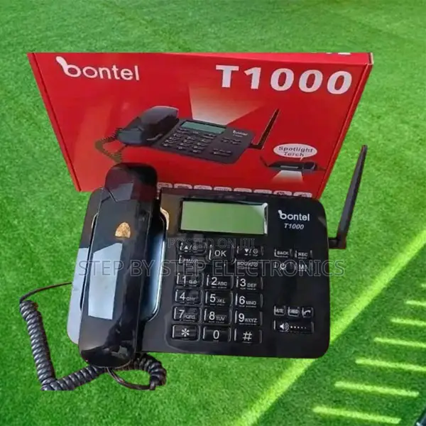 Universal Dual Sim Black Bontel T1000 Model Desktop Phone
