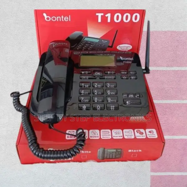 Adjustable Volume Black Bontel T1000 Model Desktop Phone