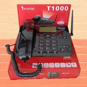 GSM 900/1800 MHZ Black Bontel T1000 Model Desktop Phone