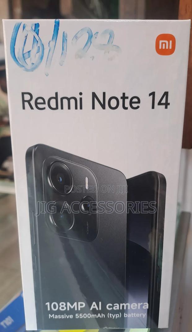 New Xiaomi Redmi Note 14 4G 128 GB Black - thumbnail 2