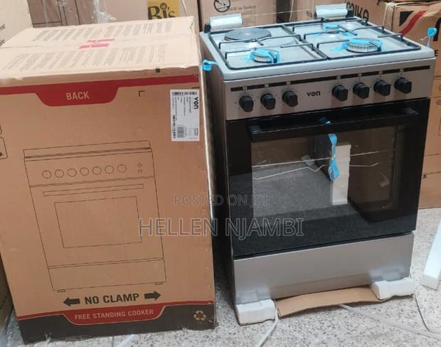Von 3gas +1electric 60×60 Standing Cooker - main view