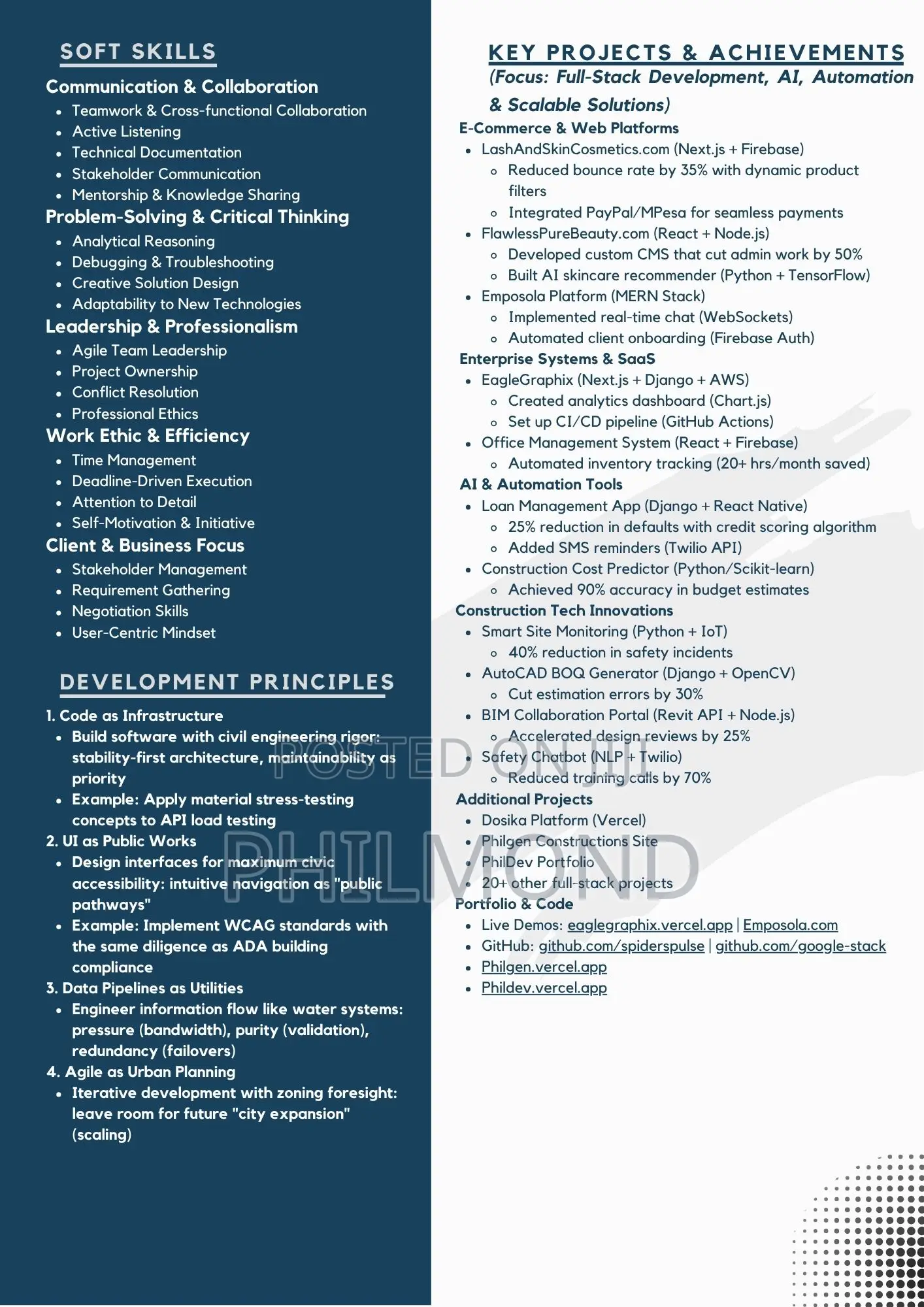 IT CV, Web Development Job