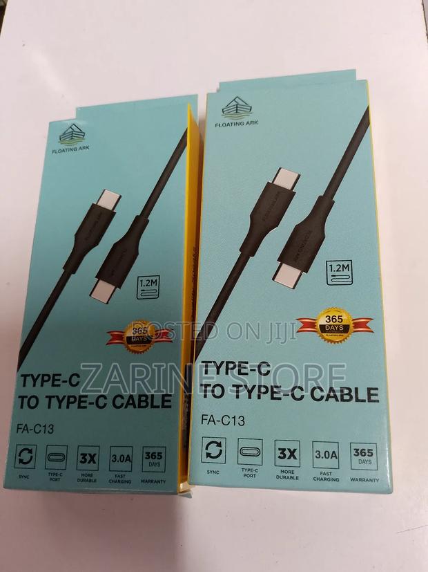 Type C to Type C Cable 1.2 Metres Long Fast Charging Cable - main view