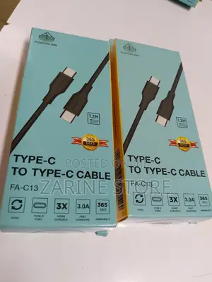 C-C Floating Ark Cable 1.2 Metres Long 3× Fast Charging