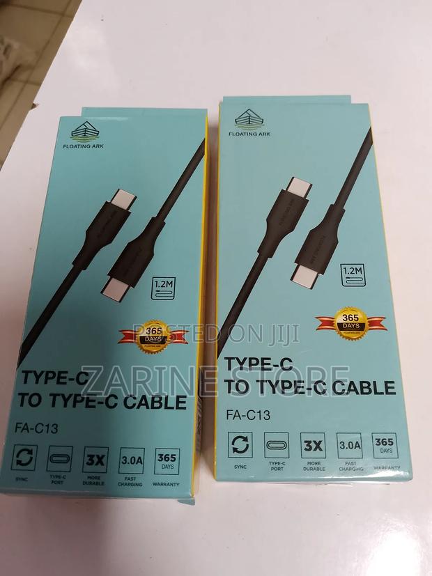 C-C Floating Ark Cable 1.2 Metres Long 3× Fast Charging - thumbnail 2