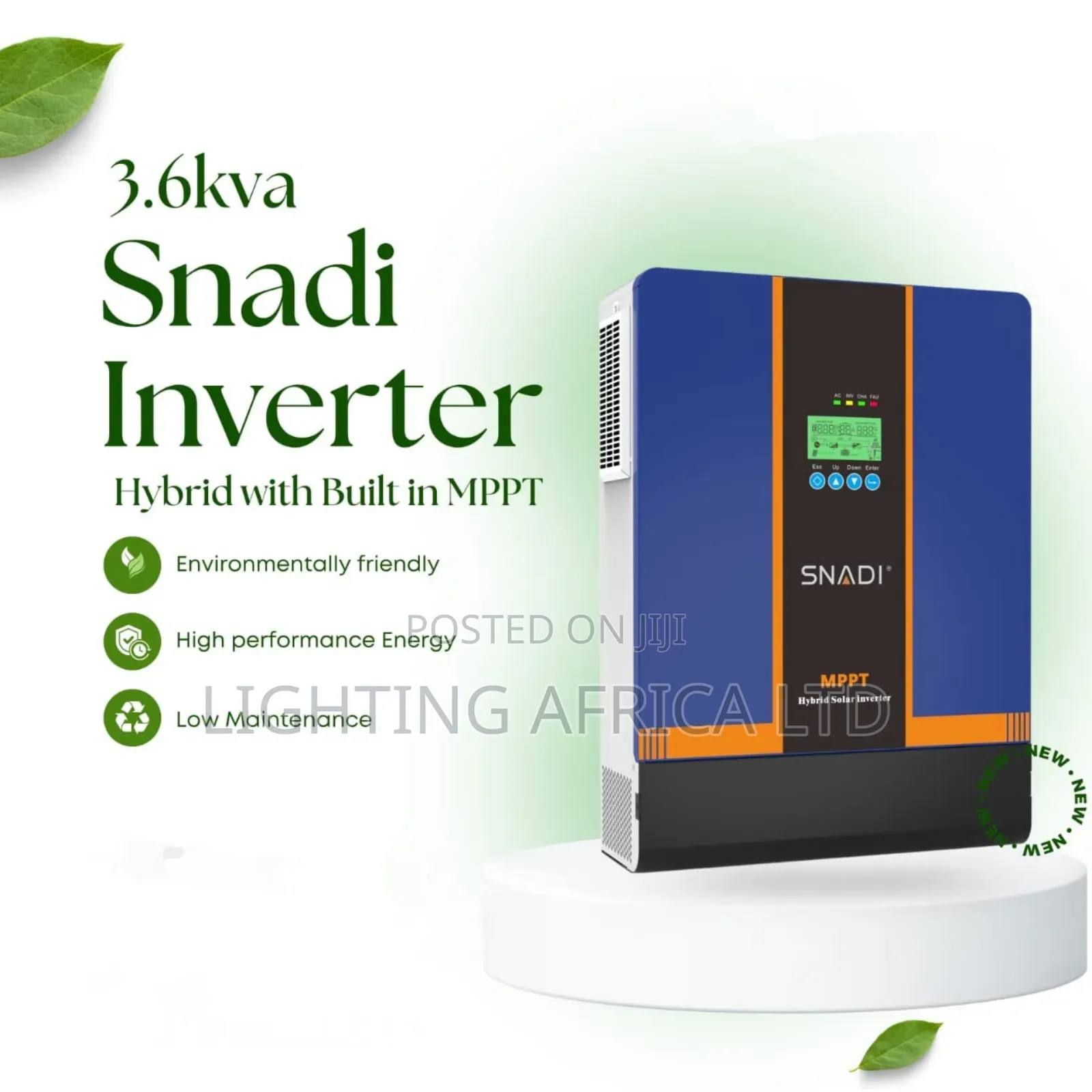 New 3.6kva/24v Hybrid Inverter 430vdc/100a MPPT High Frequency