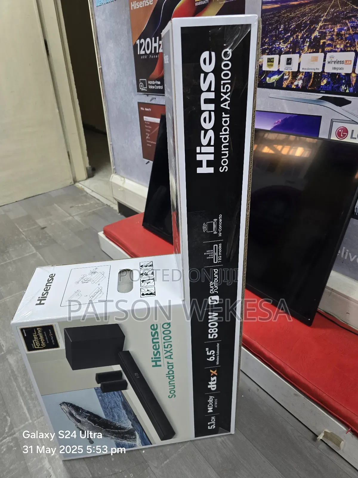Hisense Ax5100q 580w 5.1ch Dolby Atmos (Wireless Subwoofer)