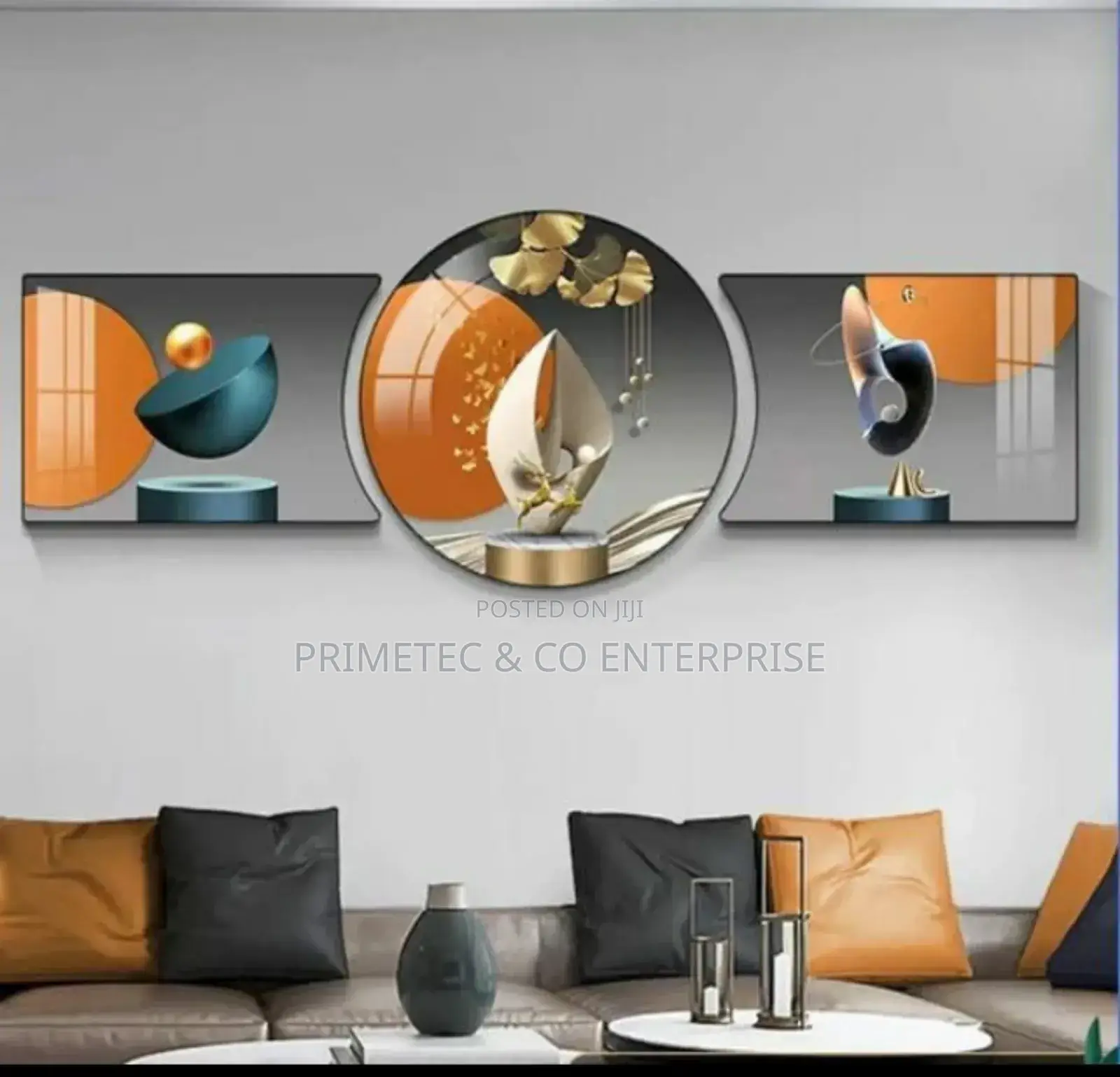 3 PCS Crystal Porcelain Decorative Painting