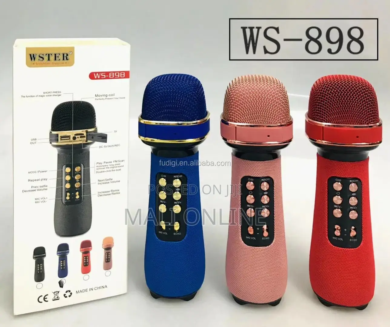 Wireless Portable Karaoke Microphone Speaker Bt Column Mic