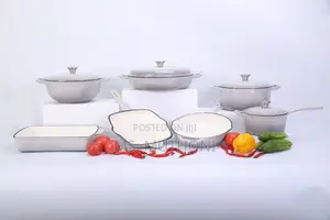 11 PCS Enamel Cast Iron Cooking Pots* Silicon Spoons