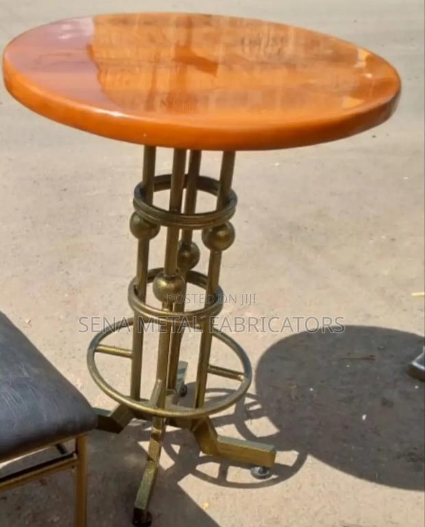 Restaurant Table With Wooden Top. - thumbnail 2
