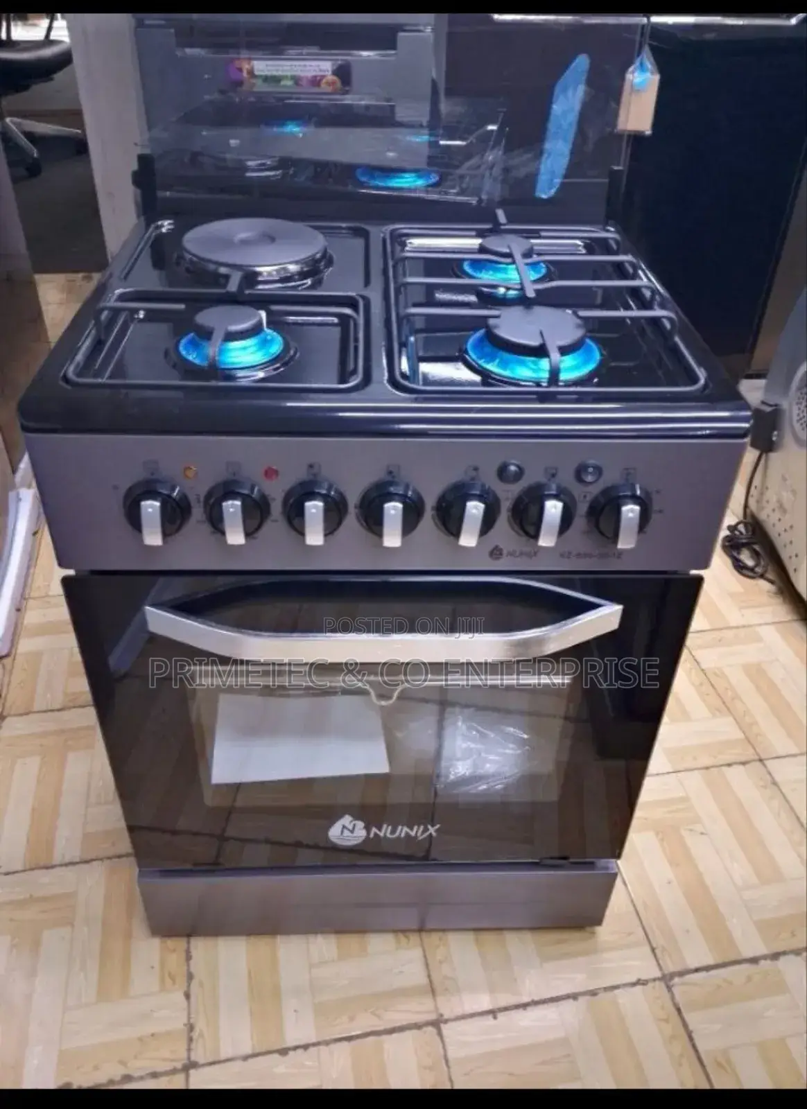 Nunix 60 by 60 Cooker With Electric Oven 3g+1e