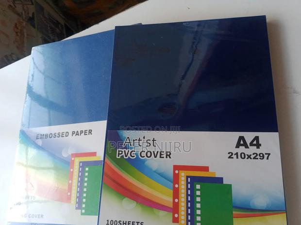 A4 Binding Cover Set , Embossed and PVC Paper 100 Sheets - thumbnail 3