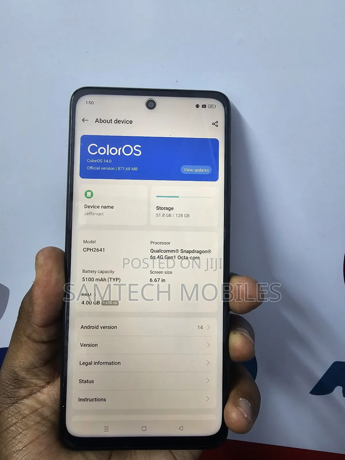 Oppo A3x 128 GB Rose Gold