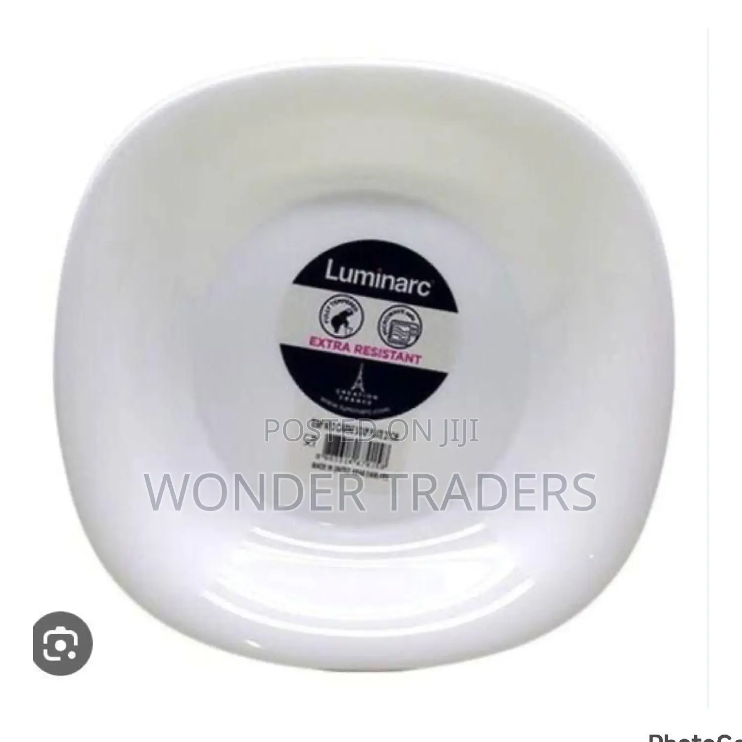 *Set of 6 Luminarc Square White Plates