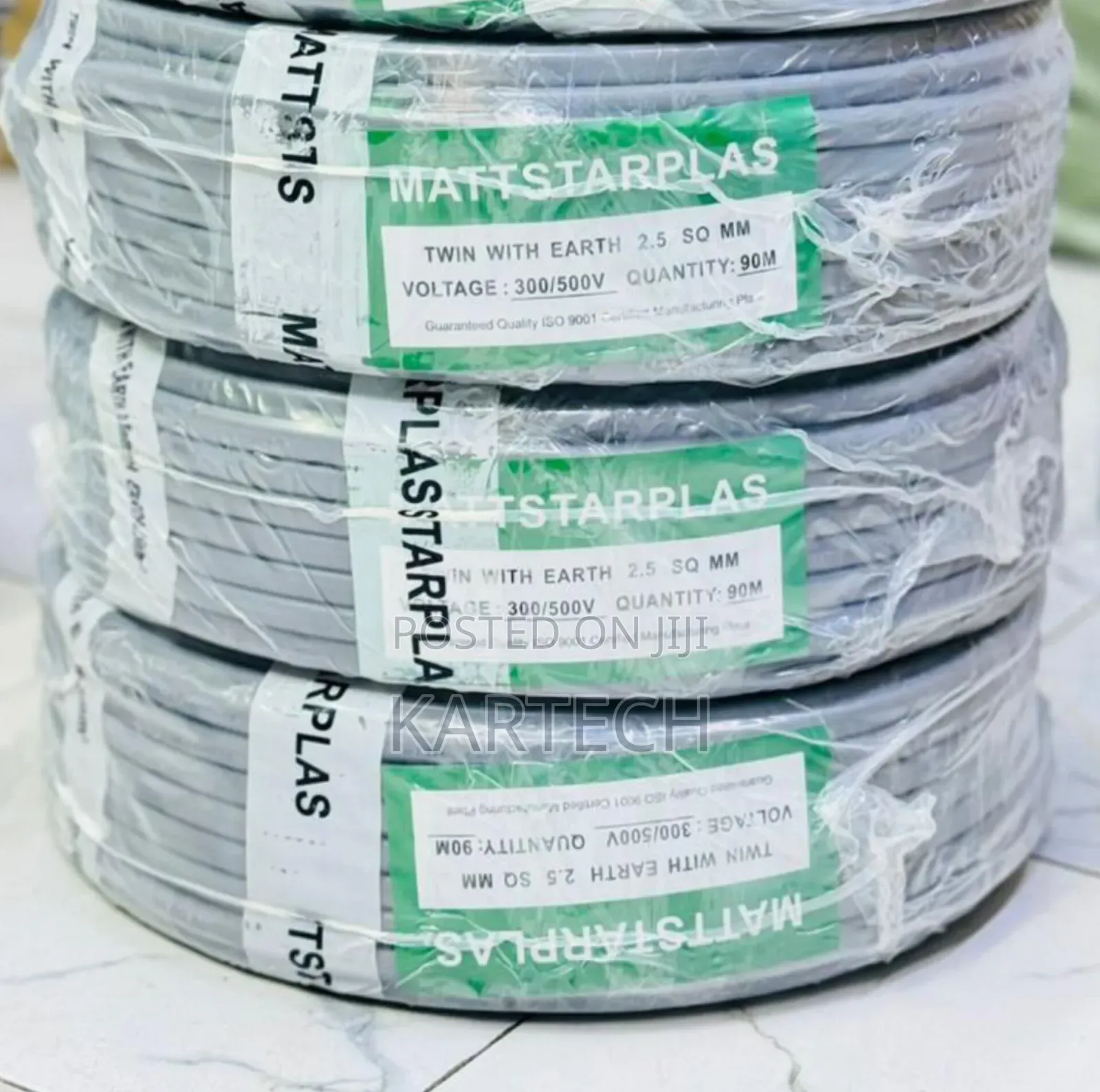 Mattstar 1.0mm2 Twin With Earth Cable