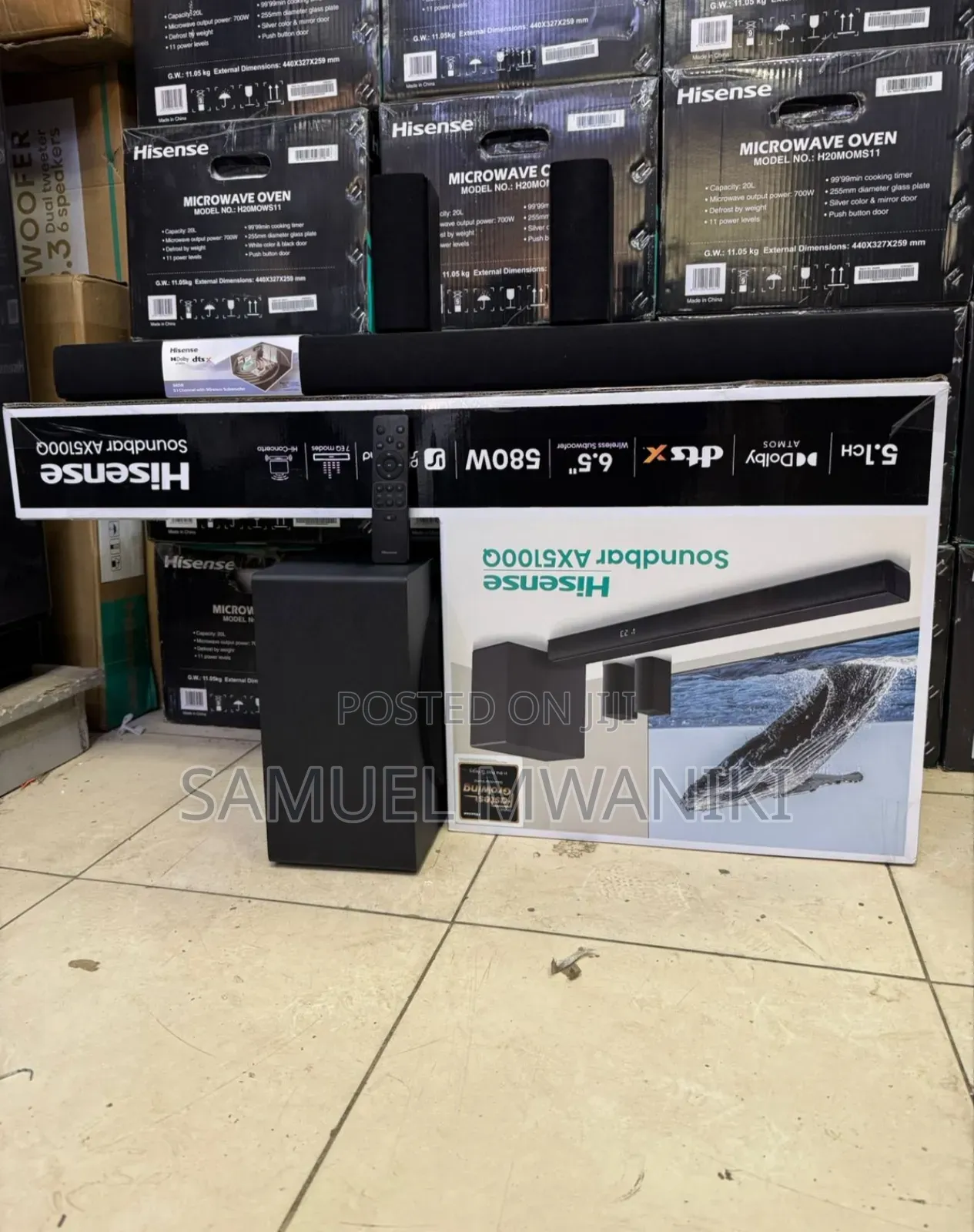 Hisense Ax5100q 5.1ch 580w Wireless Subwoofer Dolby Atmos