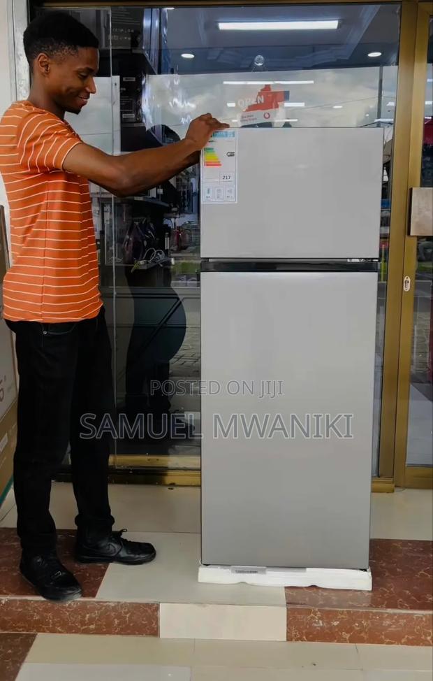 Hisense 205 Liters Double Door Fridge Silver