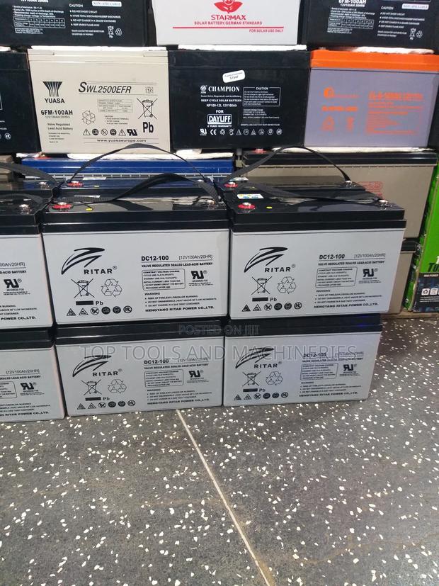 Brand New Original Ritar 12v100ah/20hrs Solar Gel Battery