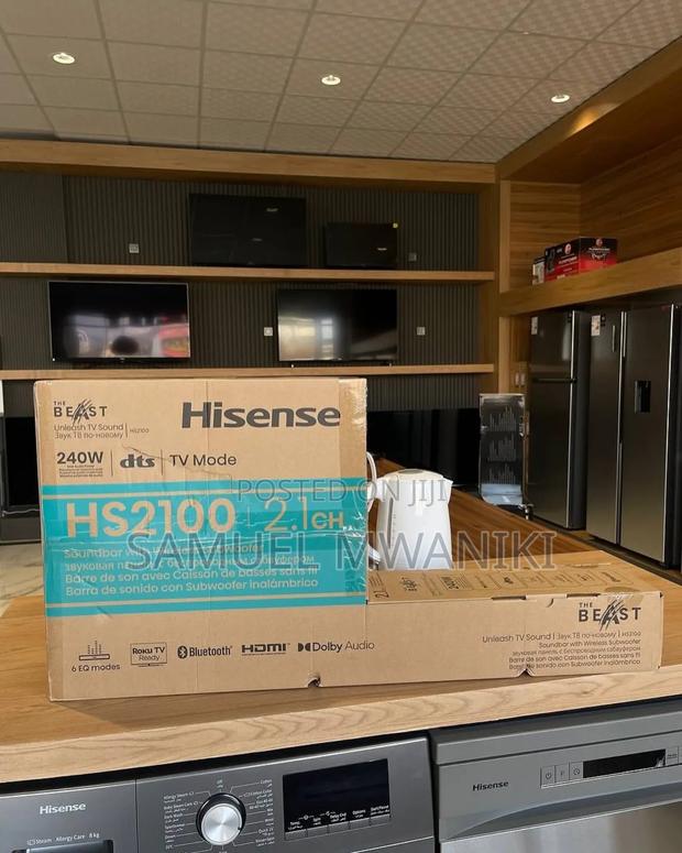 Hisense Soundbar 2.1ch Hs2100
Wireless Subwoofer 240 Watts