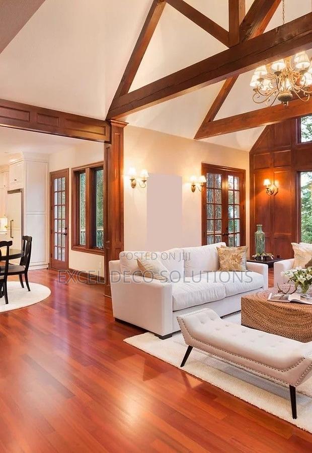Durable Rich Reddish Laminate Flooring