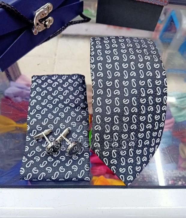 Black,White Grey Parsley Executive Tie Sets - thumbnail 3