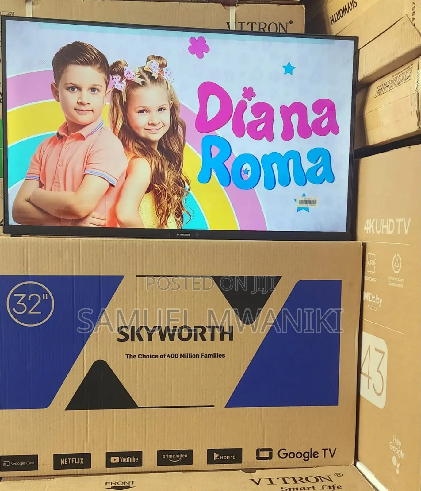 Skyworth 32" Full Hd Frameless Smart Google Tv Black