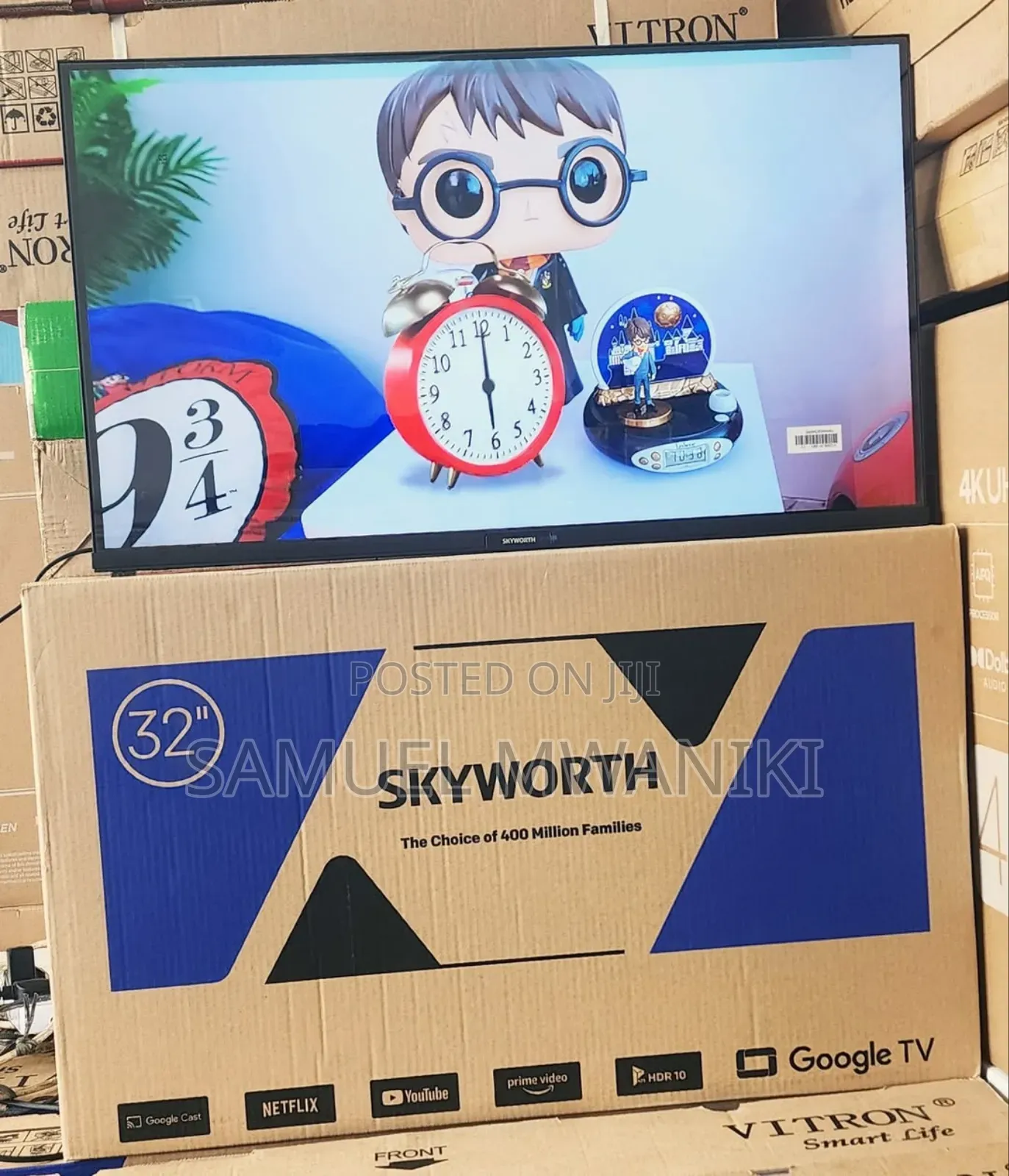Skyworth 32" Full Hd Frameless Smart Google Tv Black
