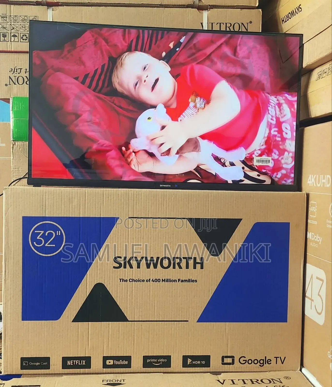 Skyworth 32" Full Hd Frameless Smart Google Tv Black