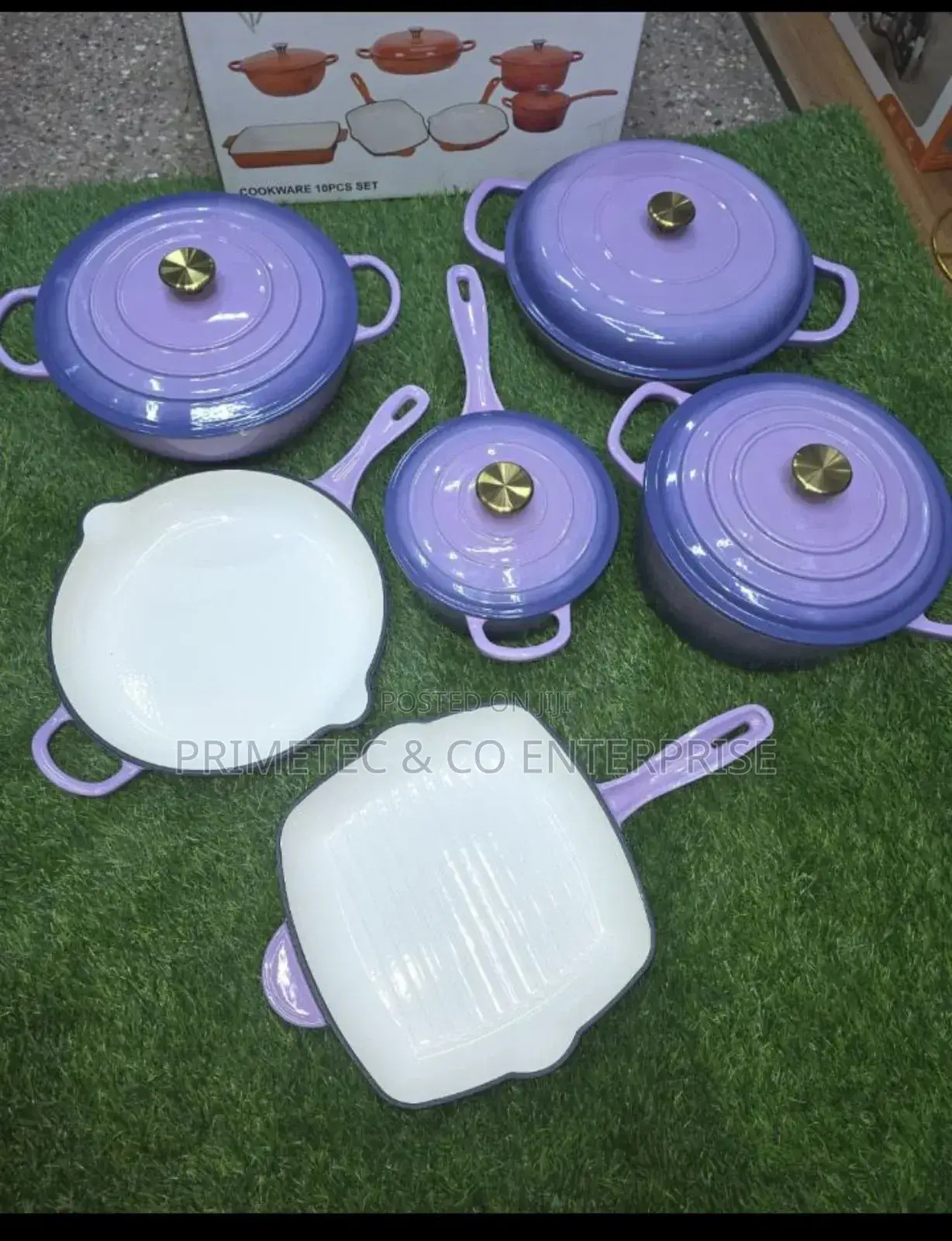 Royal Purple 11pcs Cast Iron Cooking Ware