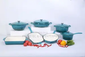 11 PCS Enamel Cast Iron Cooking Pots