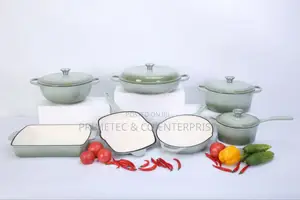 11 PCS Enamel Cast Iron Cooking Pots