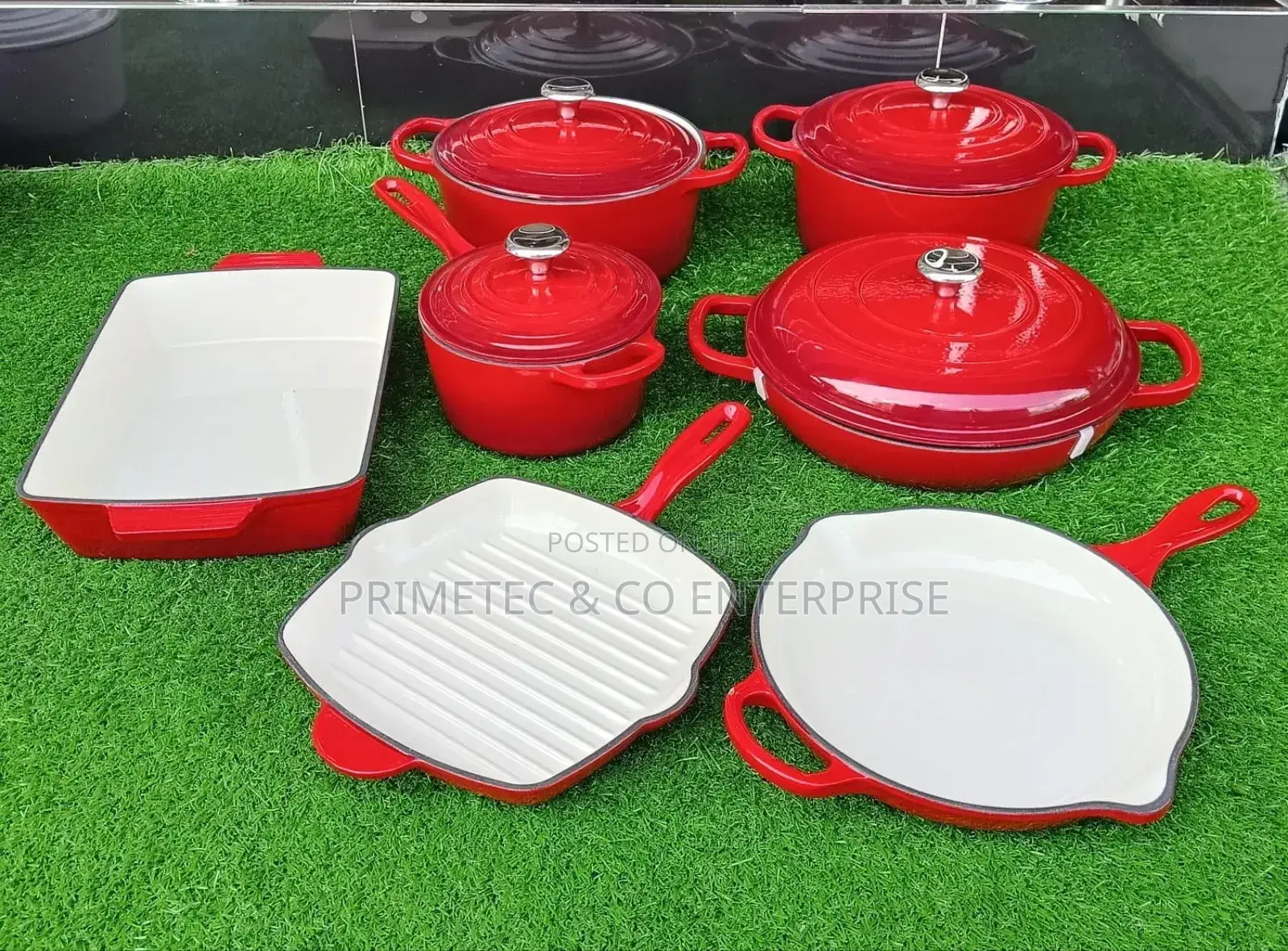 11 PCS Enamel Cast Iron Cooking Pots