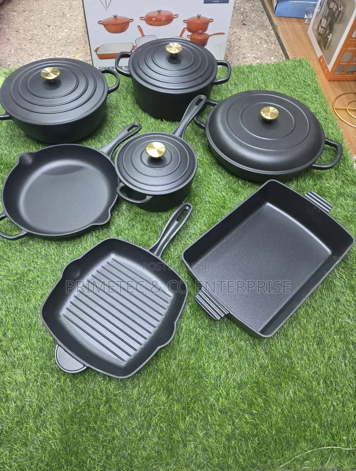 11 PCS Enamel Cast Iron Cooking Pots