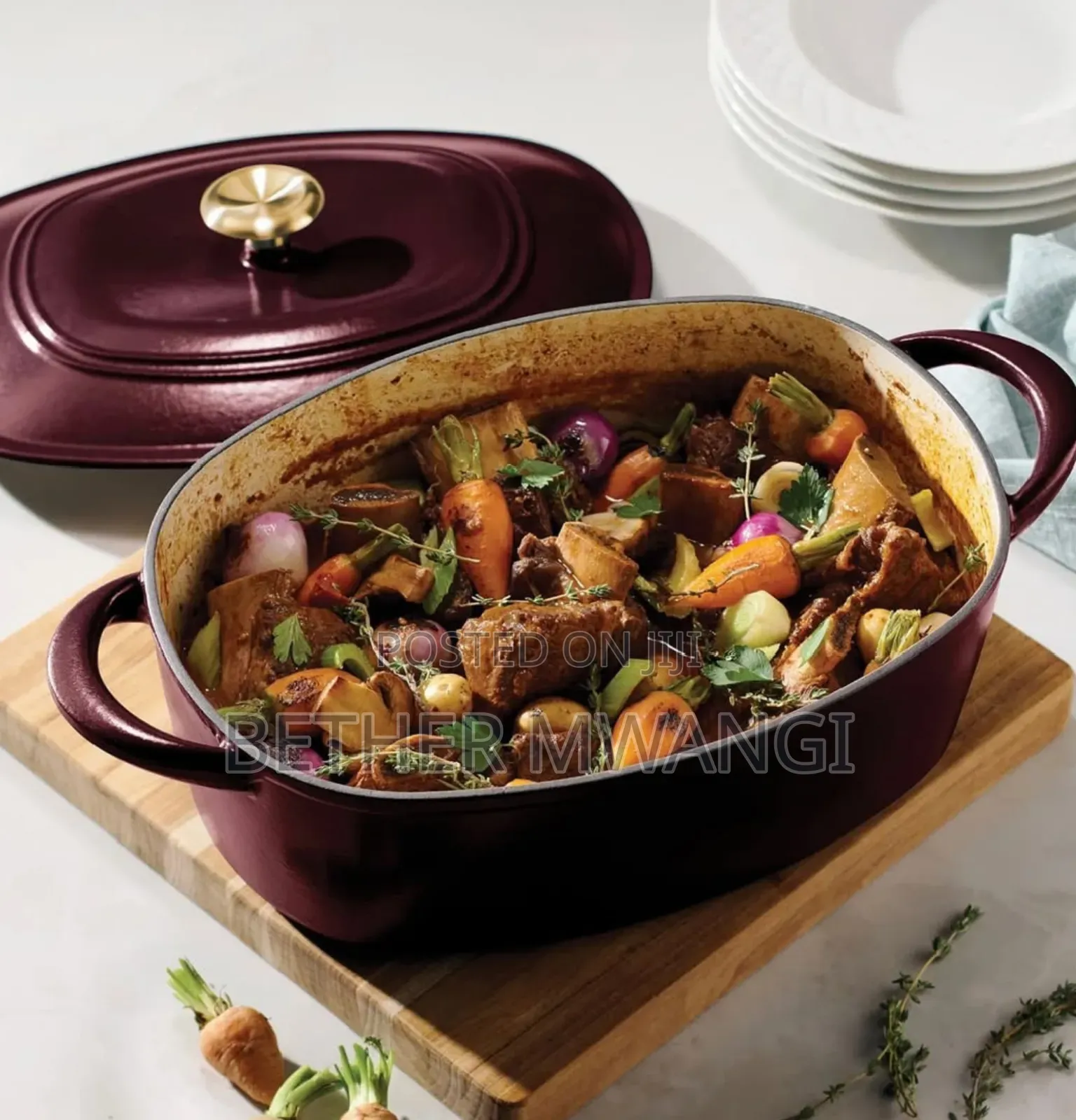 Tramontina (6.6 Litres) Oval Enamelled Cast Iron Dutch Oven