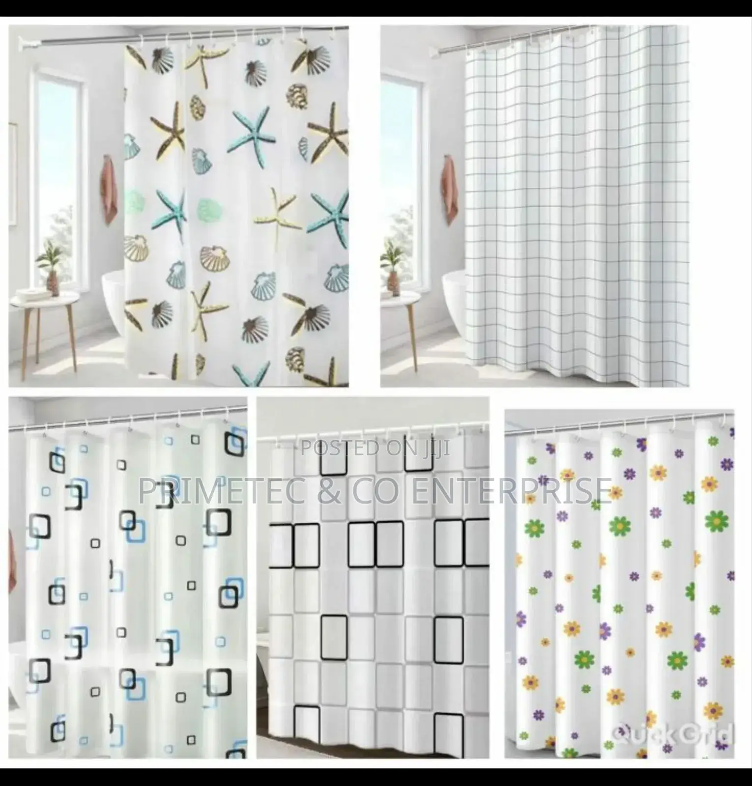 PVC Shower Curtain Size 180x180cm