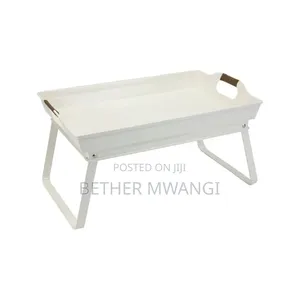 Vanilla White Rectangle Galvanized Steel Bed Serving Tray