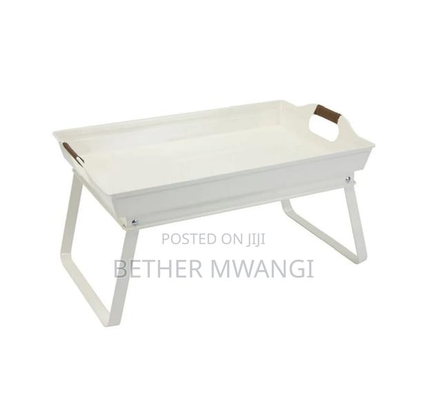 Vanilla White Rectangle Galvanized Steel Bed Serving Tray - thumbnail 3