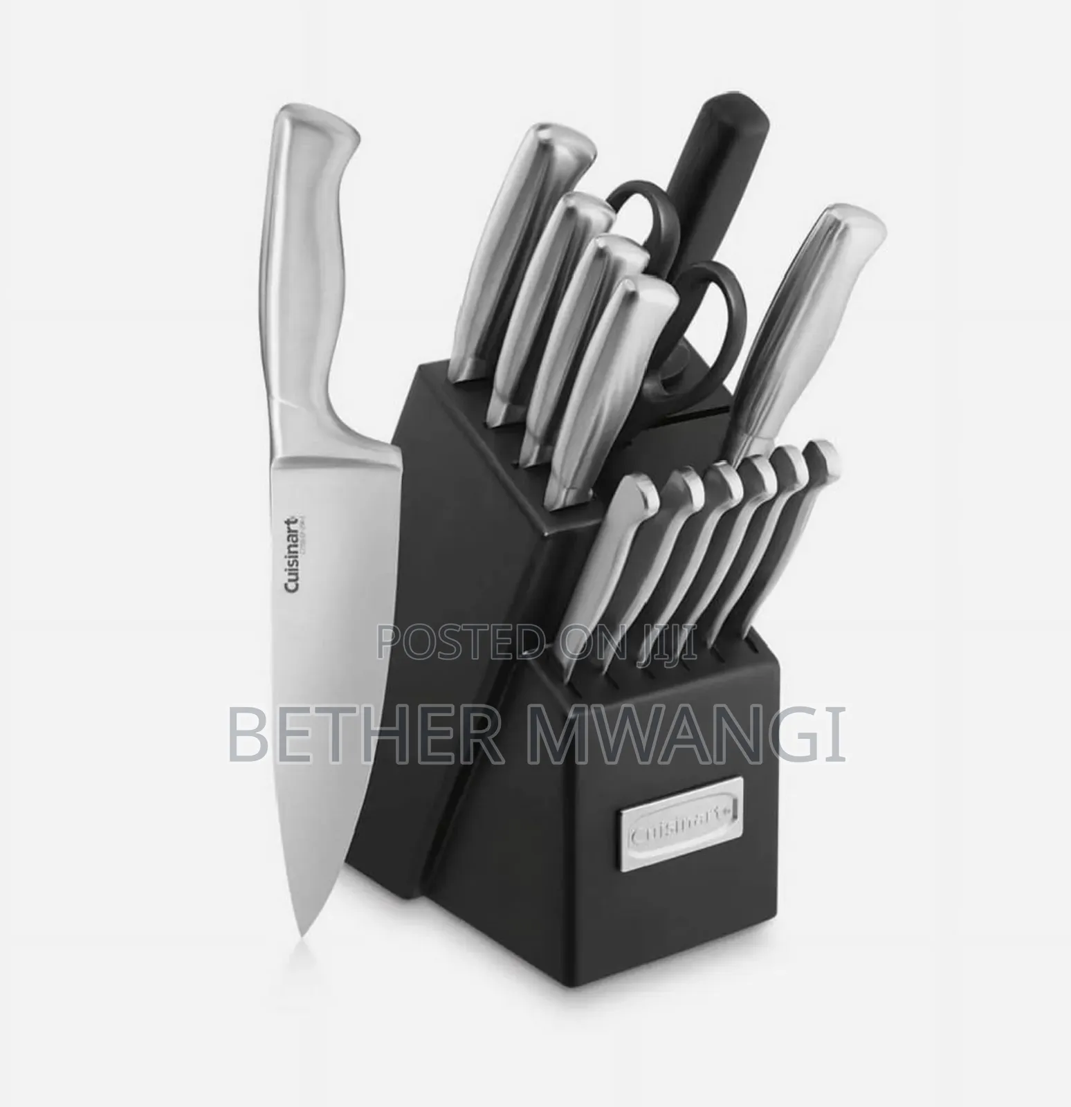 The Cuisinart 15 PCS Stainless Steel Cutlery Block Set