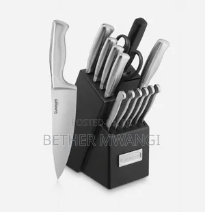The Cuisinart 15 PCS Stainless Steel Cutlery Block Set