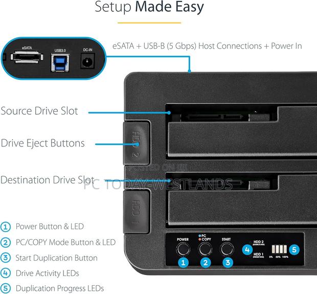 Startech.Com Esata Usb 3.0 Hard Drive Duplicator Dock - thumbnail 13