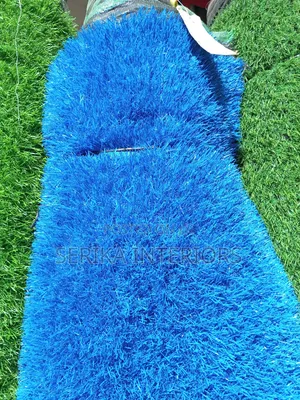 Blue Environmental Friendly Grass Carpets Grass Carpets