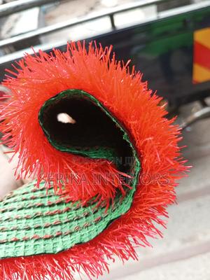 Red Artificial Grass Carpets Environmental Friendly Carpet - main view