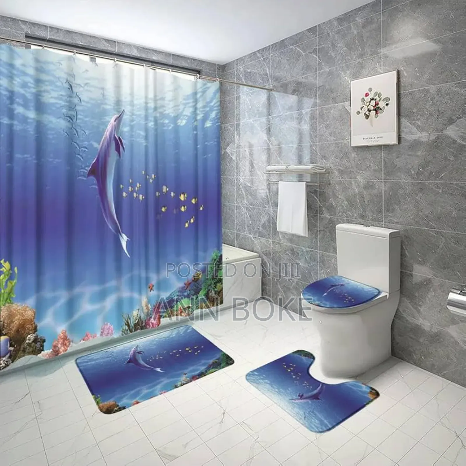 Shower Curtain 
*Shower Curtain Size 180cmby180cm*