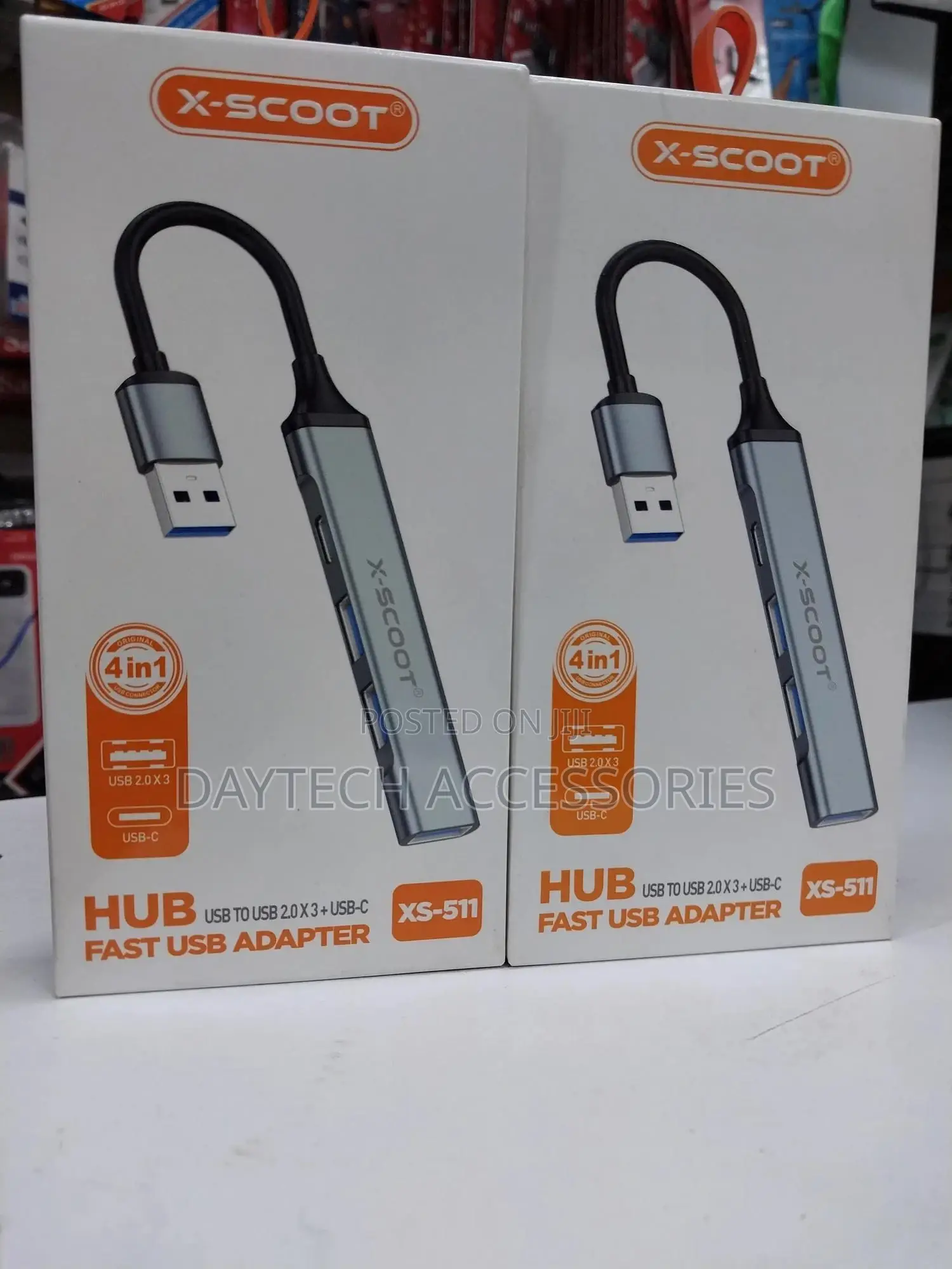 Usb Hub 3.0 Adapter 4 Port Usb 3.0 High Speed-Gray