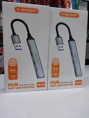 Usb Hub 3.0 Adapter 4 Port Usb 3.0 High Speed-Gray - thumbnail 2