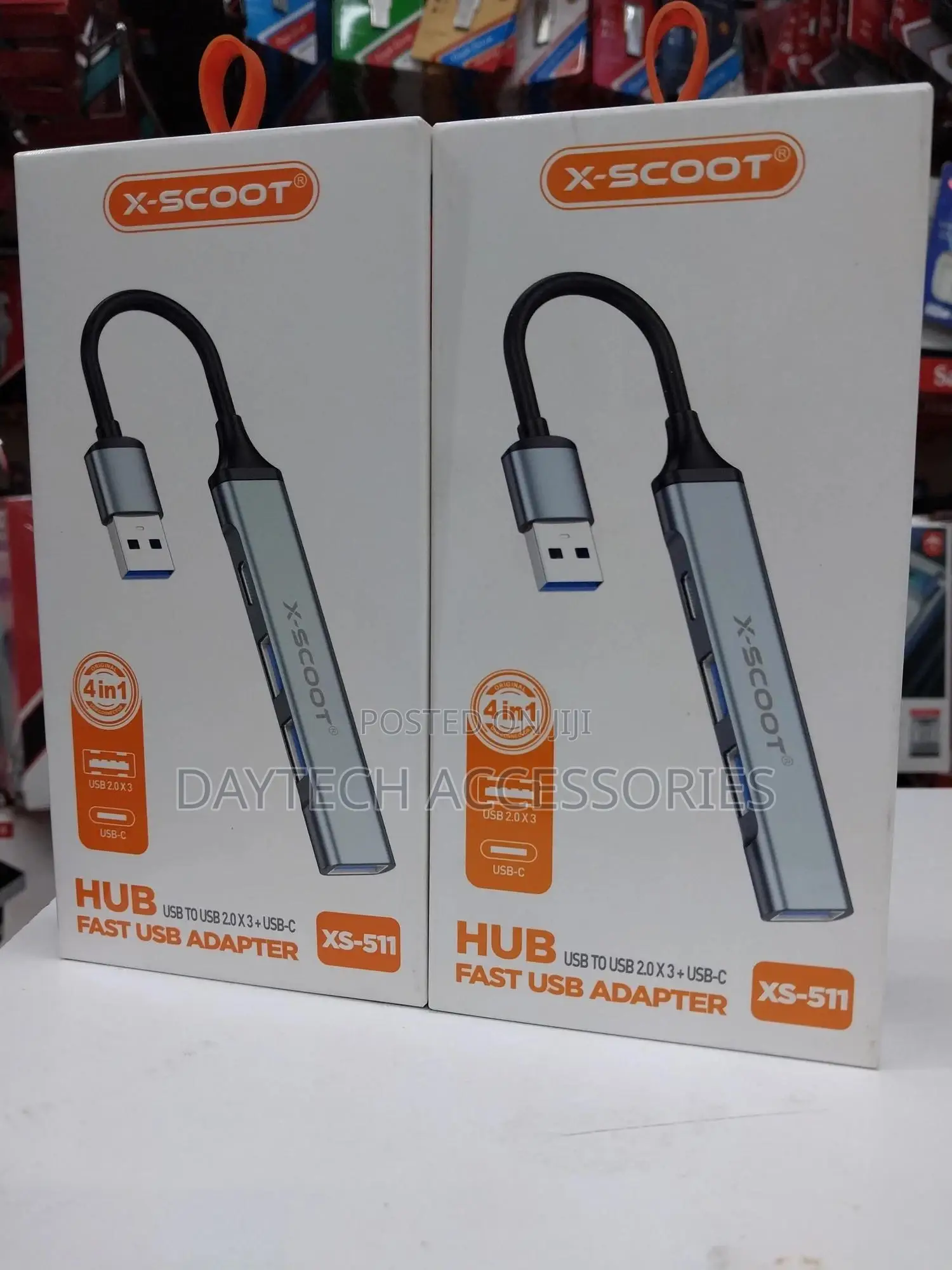 Usb Hub 3.0 Adapter 4 Port Usb 3.0 High Speed-Gray