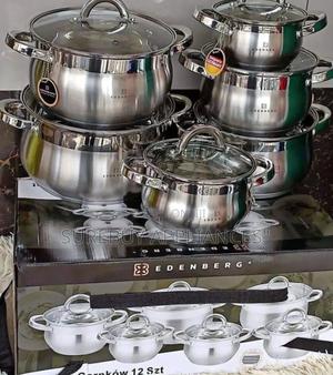 Edenberg Bestquality 12pieces Stainless,Steel Cookware Set - thumbnail 2