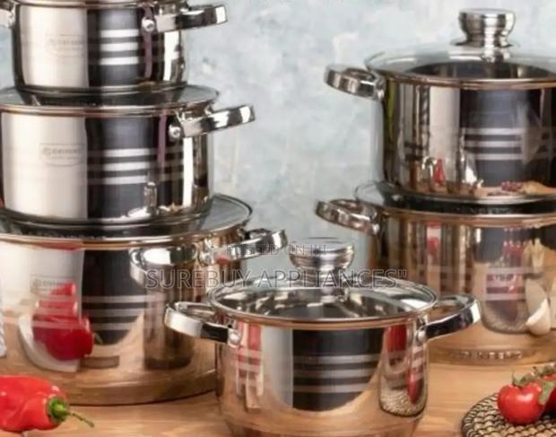 12pc Edenburg Stainless Steel Cookware - main view
